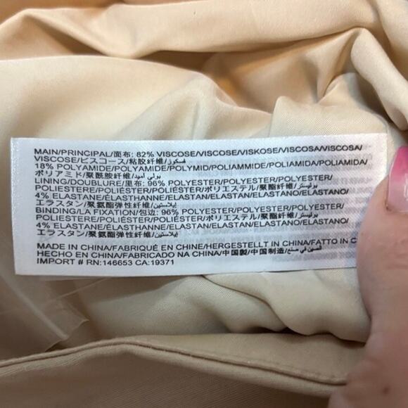 Keepsake Champagne Satin Cutout Mini Dress XS Long Sleeve Party Glam - Picture 8 of 9